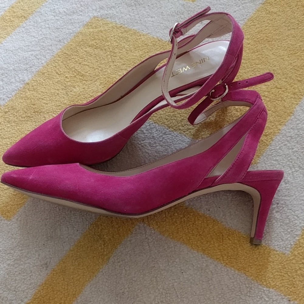 Nine West suede pink pumps size 8